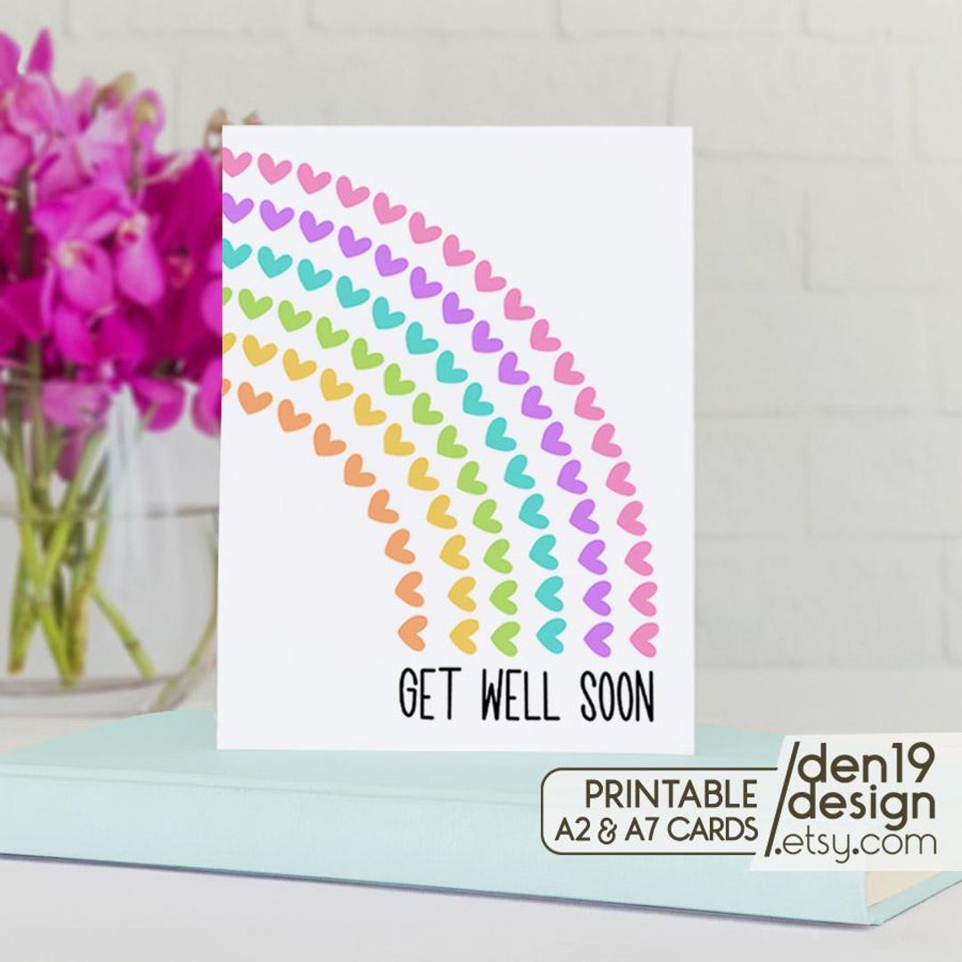 Get Well Soon Printable Card / Instant Download PDF / Card Template - Etsy