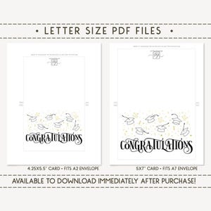 Congratulations Printable Card / Instant Download PDF / Graduation Card ...