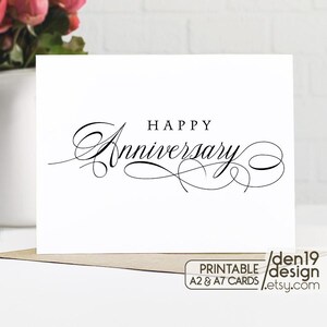 Happy Birthday Karte zum ausdrucken / Instant Download PDF / Jubiläums Karte Vorlage