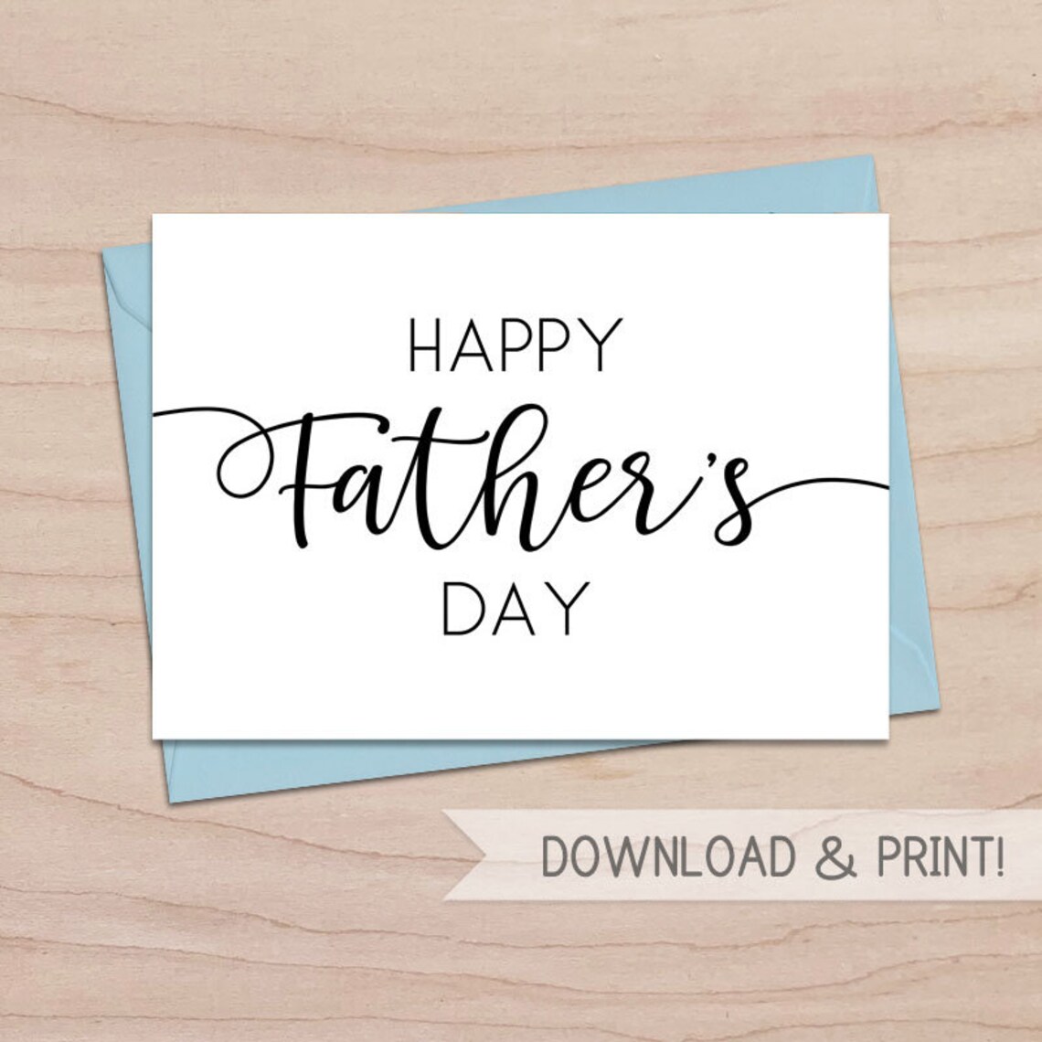 Happy Father's Day Printable Card / Instant Download PDF / - Etsy