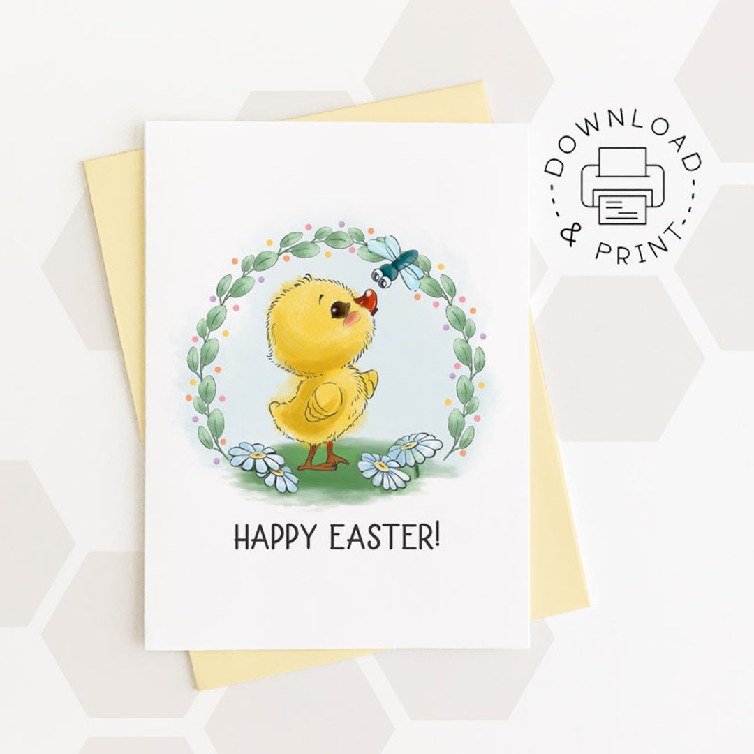 Happy Easter Printable Card Instant - Il 1080xN.4574062528 Dmef