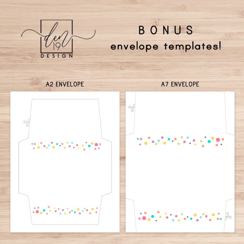 Happy Birthday Printable Card And Envelope / Instant Download | Etsy