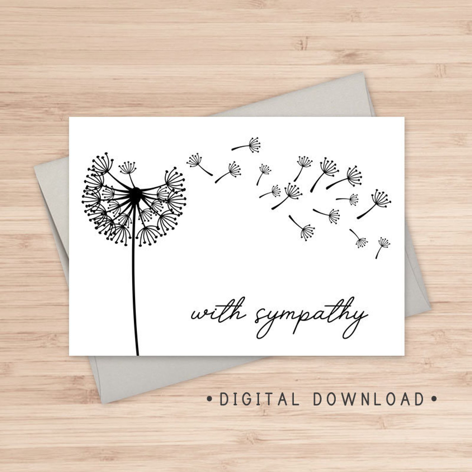 with-sympathy-printable-card-instant-download-pdf-card-etsy