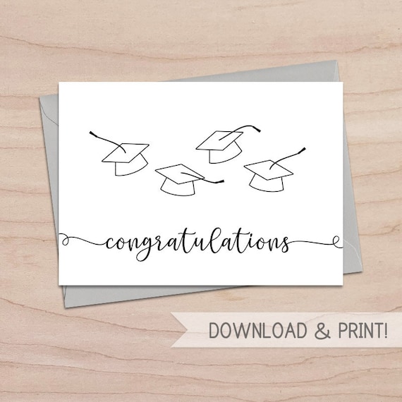 Congratulations Graduation Printable Card / Instant Download | Etsy