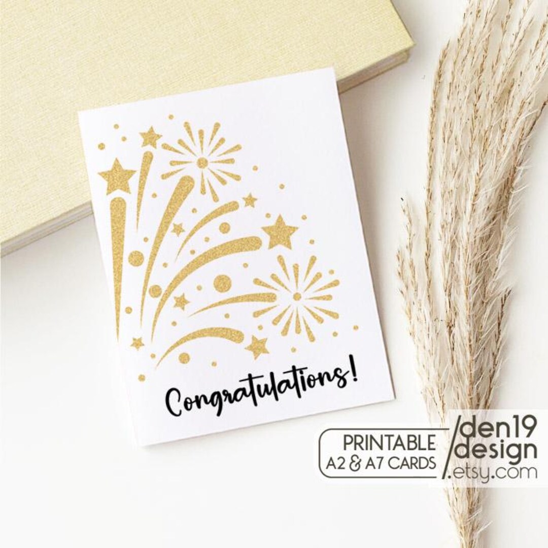 Conratulation Card.pdf Congratulations Printable Card / Instant Download PDF / Card Template ...