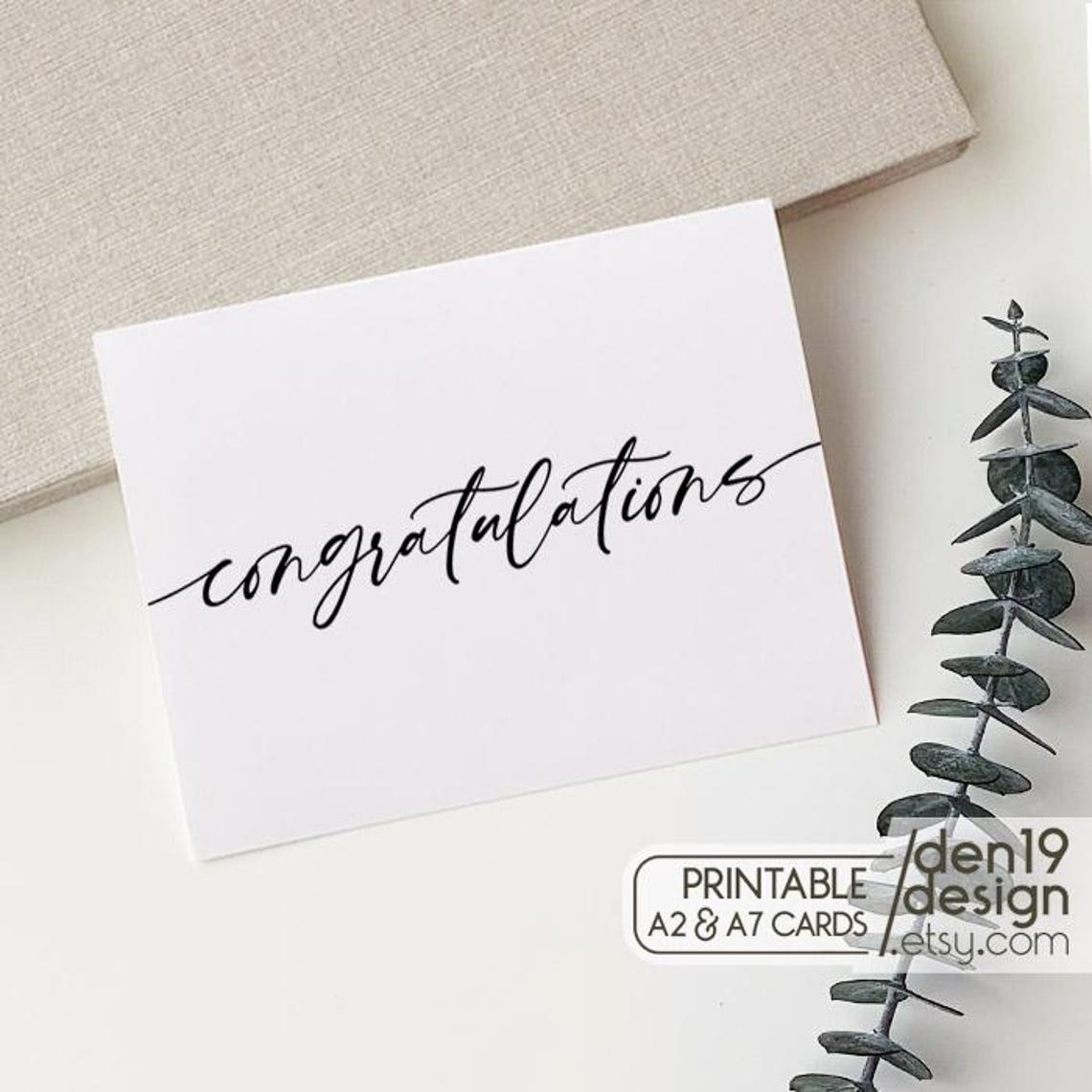 Conratulation Card.pdf Congratulations Printable Card / Instant Download PDF / Card Template ...