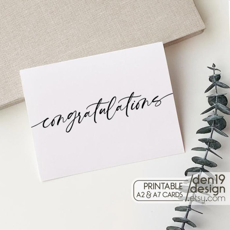 Congrats Cards.pdf Congratulations Printable Card / Instant Download PDF / Card Template ...