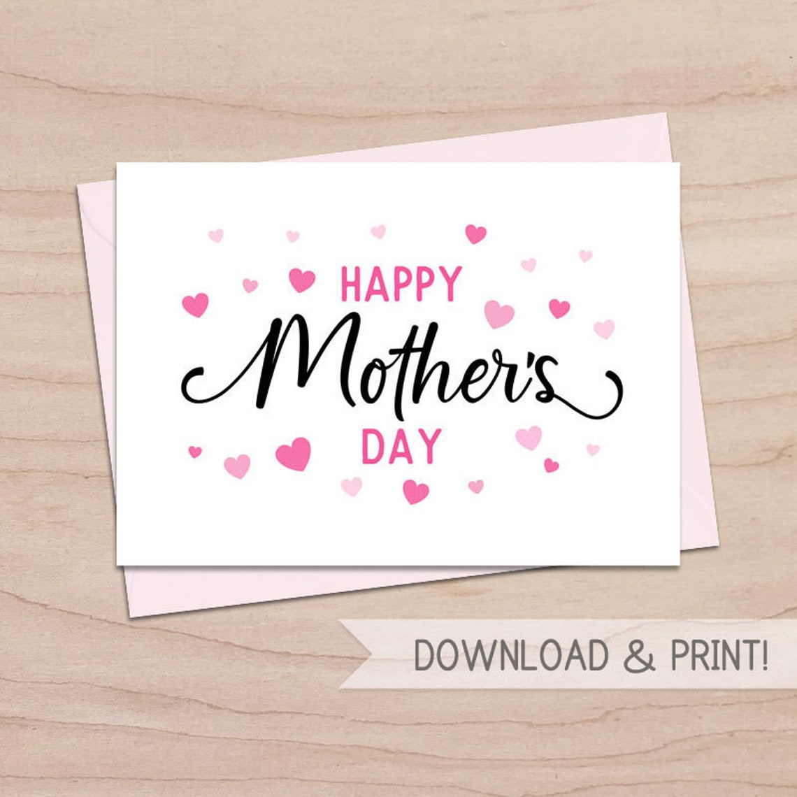 Happy Mother's Day Printable Card / Instant Download PDF / - Etsy