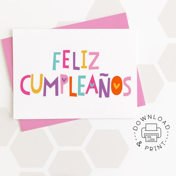 Spanish Birthday Cards Printable