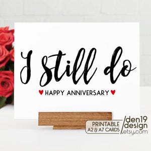 Tarjeta imprimible "Todavía lo hago" / Tarjeta de feliz aniversario / Descarga instantánea en PDF / Plantilla de tarjeta