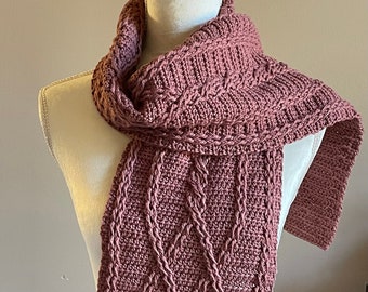 Textured Cotton Crochet Scarf