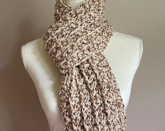 Handmade Soft Winter Scarf with Subtle Textures
