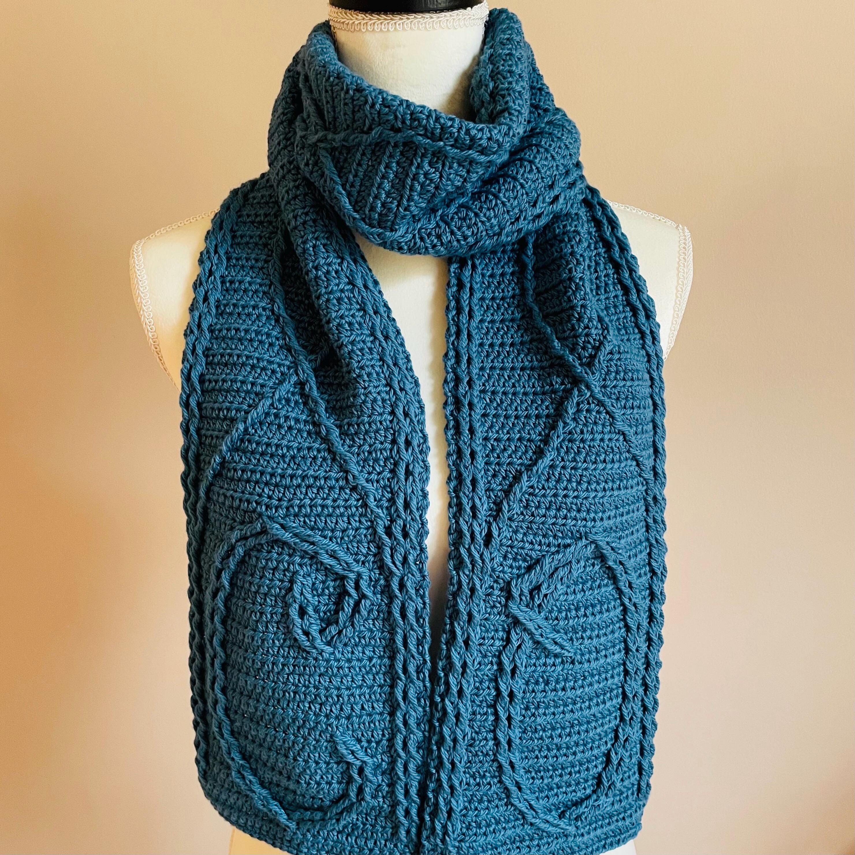 Initial Scarf Personalized Embossed Cotton Scarf, Handmade Initial Scarf in Your ...