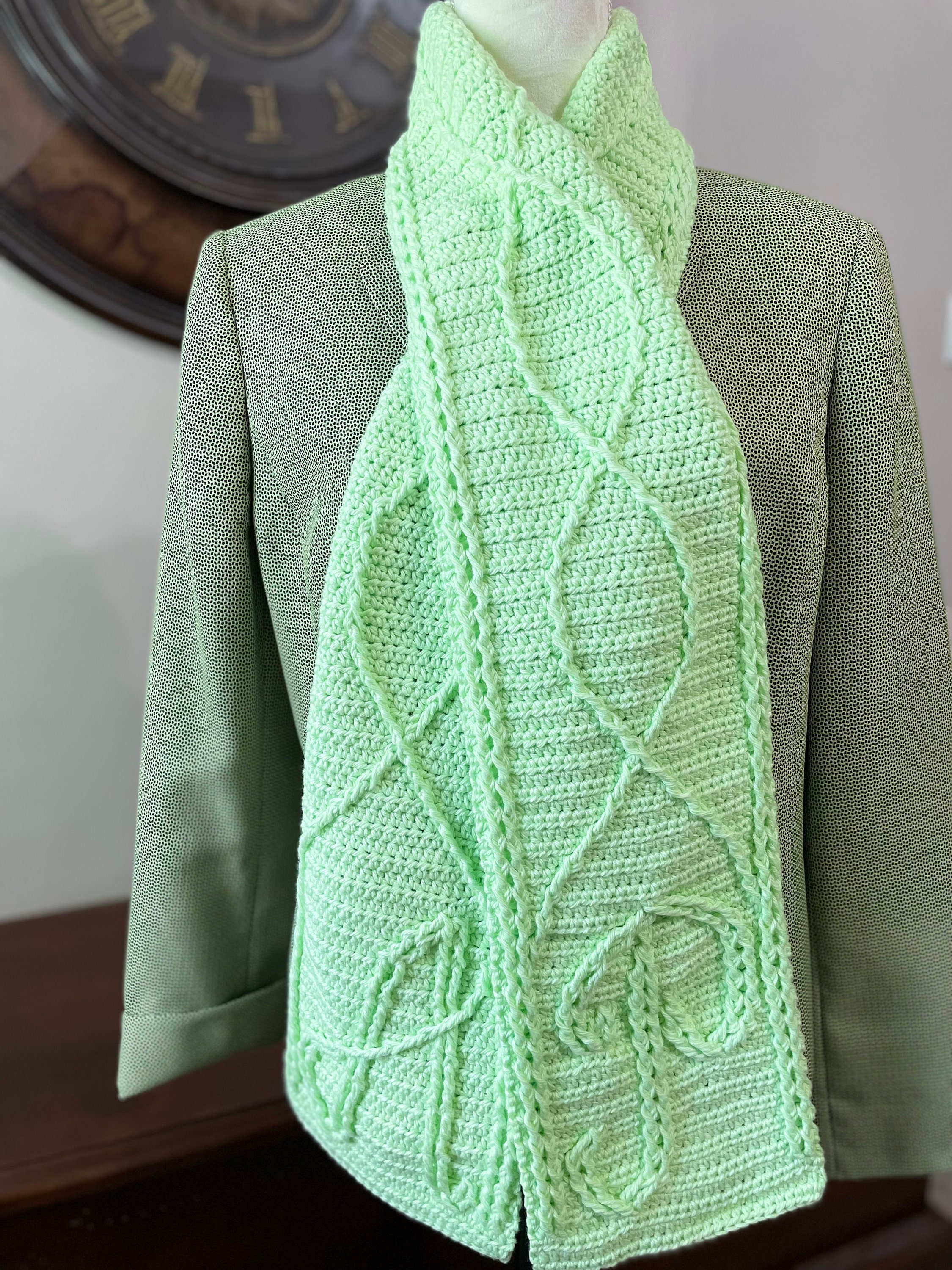 Initial Scarf Personalized Embossed Cotton Scarf, Handmade Initial Scarf in Your ...