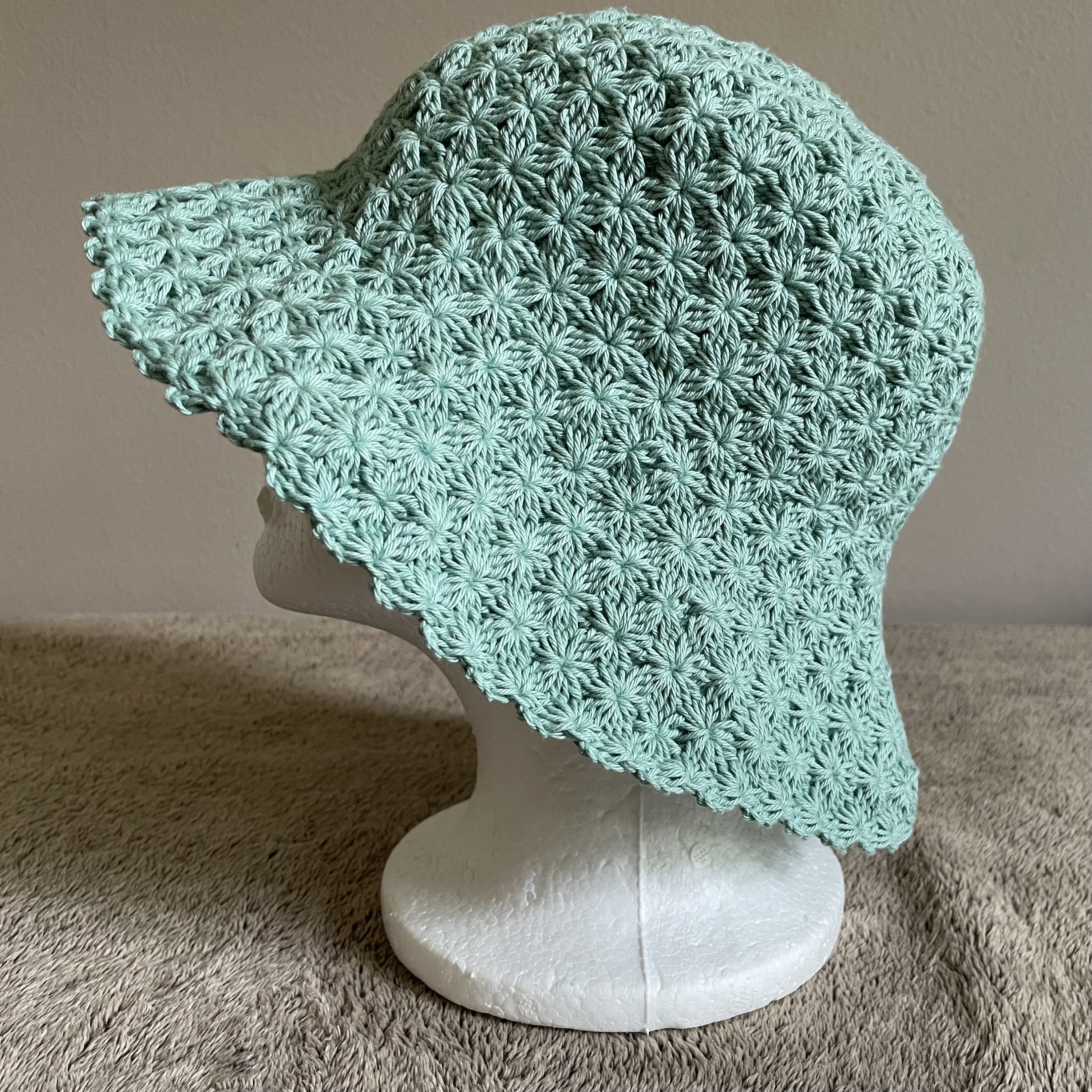 Kantha Sun Hat Blue Mint Green M-L Reversible Handmade Beach Boho New KS19. Mint Green Sun Hat - Etsy main image 2