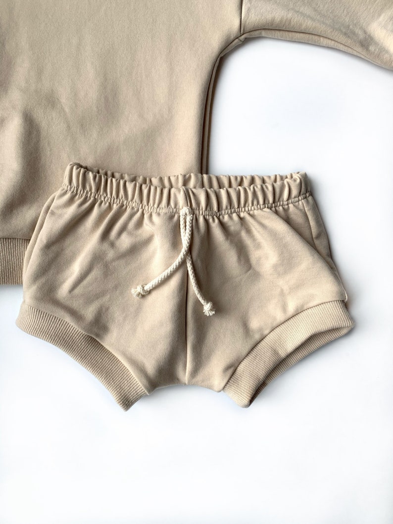 Baby Clothing Set Lounge Set Parchment Clothing Set Toddler Clothing Set Shorties Shorts