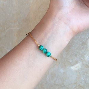 Malachite Bracelet, 7 Chakra Bracelet, Meditation Bracelet, Yoga Bracelet, Man Bracelet, Woman Bracelet, Vegan, Natural Stone, Bead Bracelet