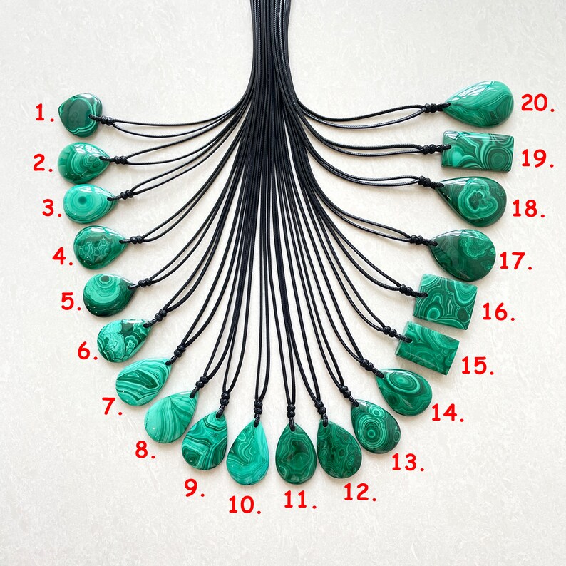 Malachite Necklace Malachite Pendant Malachite Jewelry Etsy