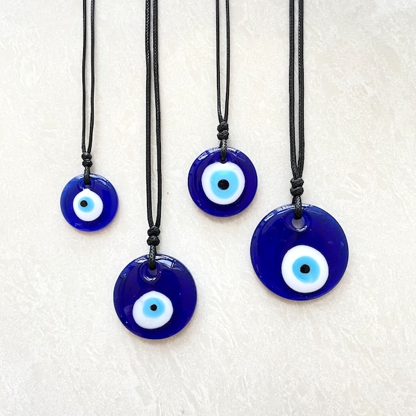 Boze oogketting, glazen boze oogketting, grote boze oogketting, boze ooghanger, boze oogketting touw, beste cadeau voor haar, kerst