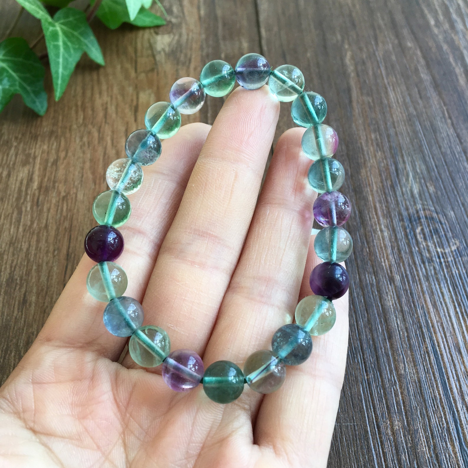 Bracelet Fluorite grade A 8mm