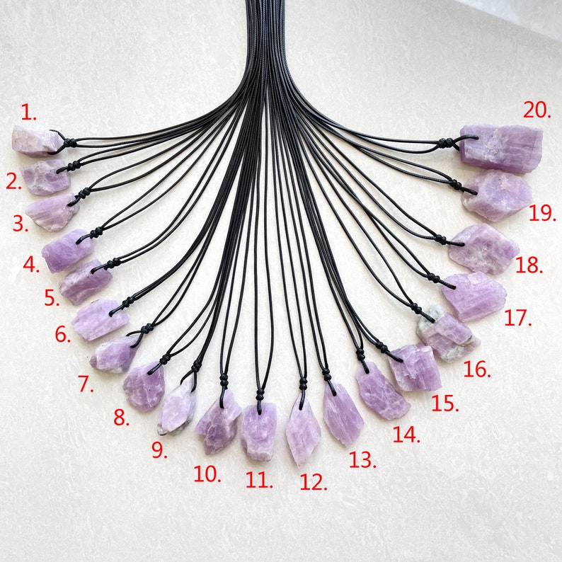 Kunzite Crystal Pendant Necklace  Spodumene Crystal Pendant image 2