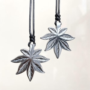 Natural Hematite Pendant,  Hematite Snowflake Necklace - Healing Natural Stone Pendant , Yoga Necklace - Energy  Gemstone Pendant ,Christmas