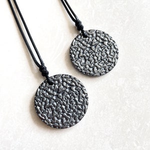 Natural Hematite Pendant,  Hematite Necklace - Healing Natural Stone Pendant , Yoga Necklace - Energy  Gemstone Pendant ,Christmas gift