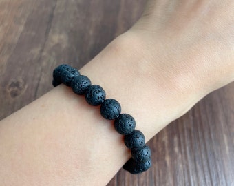 8mm Lava Bracelet, Aromatherapy Bracelet, Essential Oil Diffuser Bracelet, Gift for Him, Unisex Bracelet,Gift for Her, Christmas gift