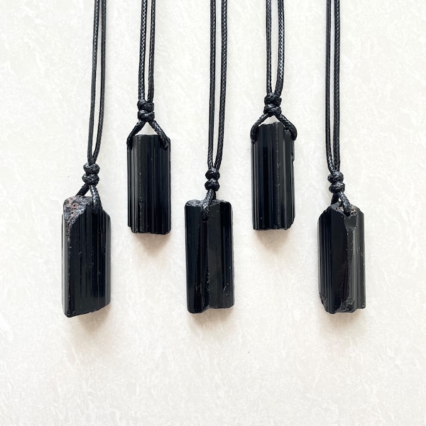 Raw Black Tourmaline Crystal necklace ,Root Chakra pendant best gift for brother ,Mens gift idea ,Healing stone necklaces, gift for wife