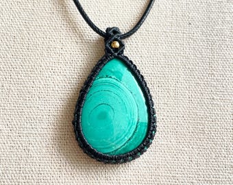 Malachite necklace, crystal pendant,  malachite jewelry, chakra jewelry, azurite, chrysocolla, mens pendant, bright green, gift for her-20