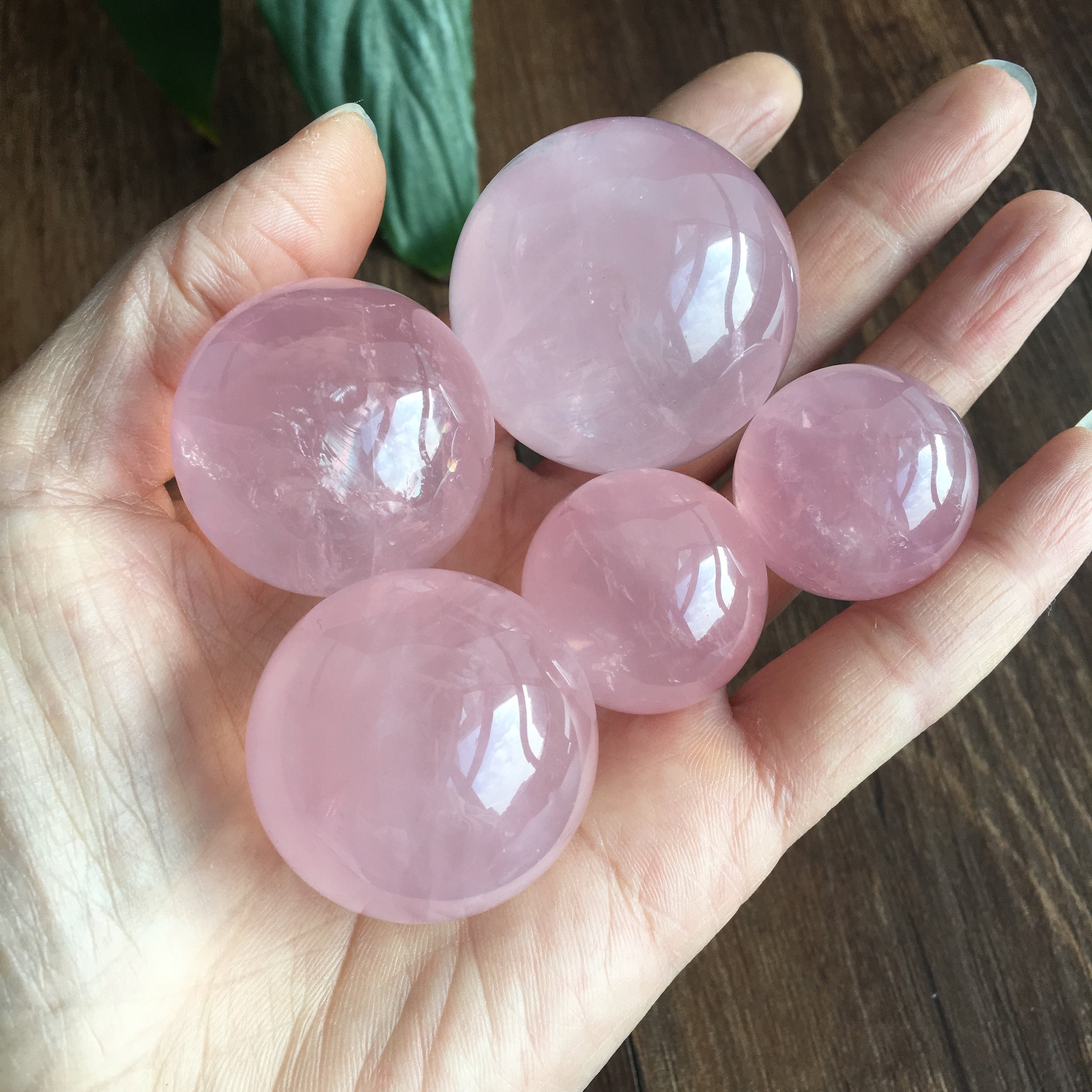 Rose Quartz Crystal Sphere Rose Quartz Healing Crystal Etsy