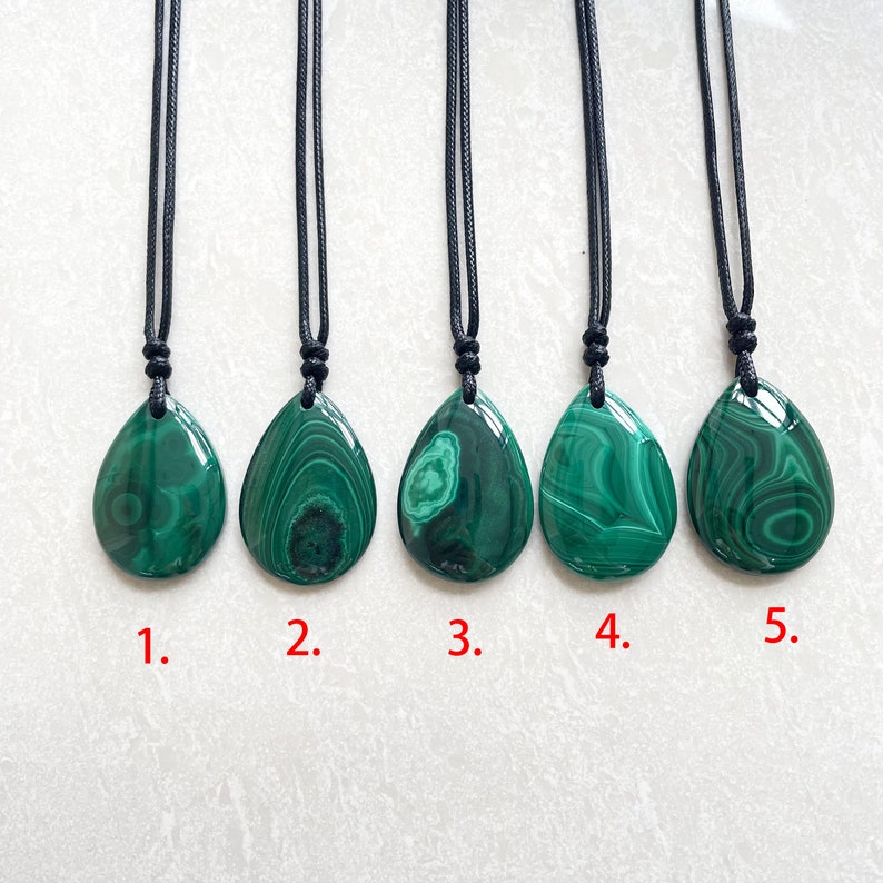 Malachite necklace malachite pendant  malachite jewelry image 3