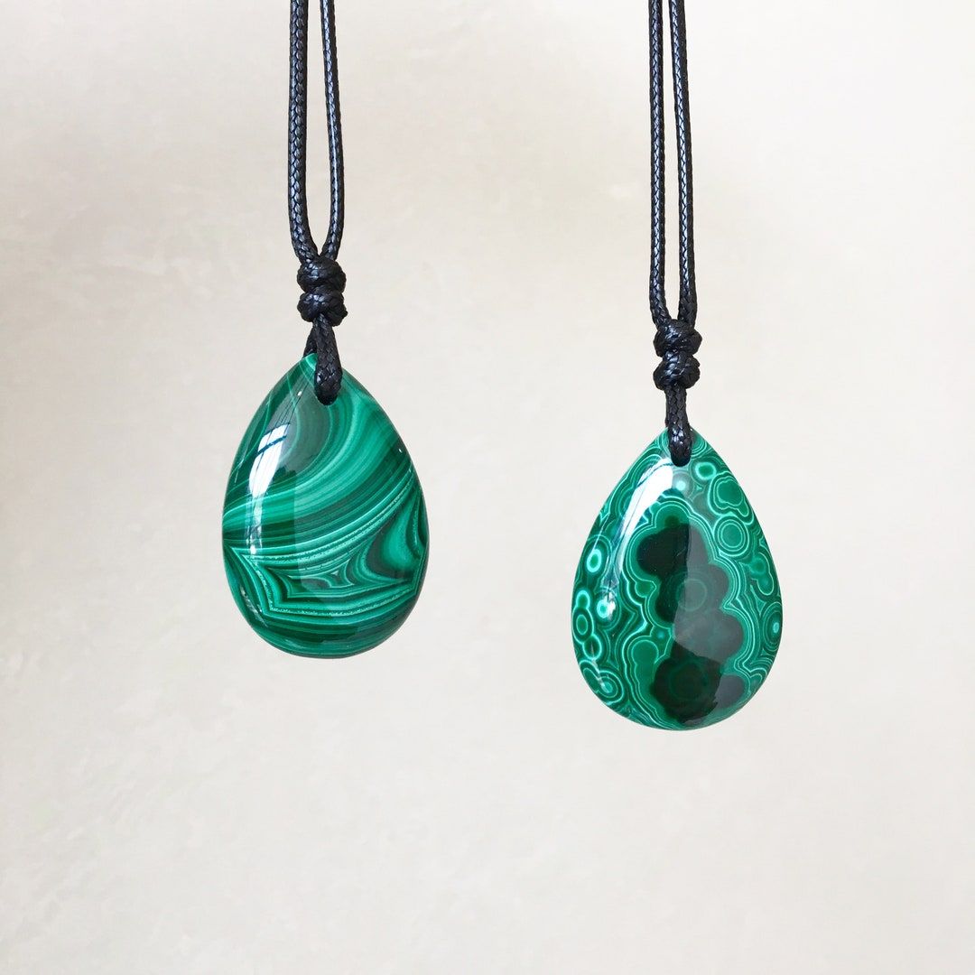 Malachite Necklace, Malachite Pendant, Malachite Jewelry, Chakra ...