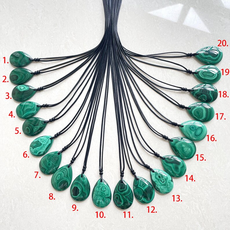 Malachite Necklace Malachite Pendant Malachite Jewelry Etsy