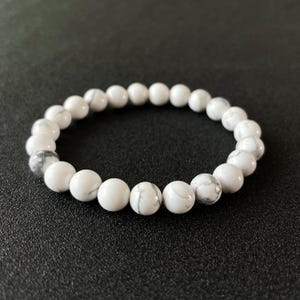 8MM Howlite Bracelet, Chakra Bracelets for Women, MensBeads Bracelet, Spiritua bracelet, Gift for Women,Gift for Her, Unisex ,Christmas Gift