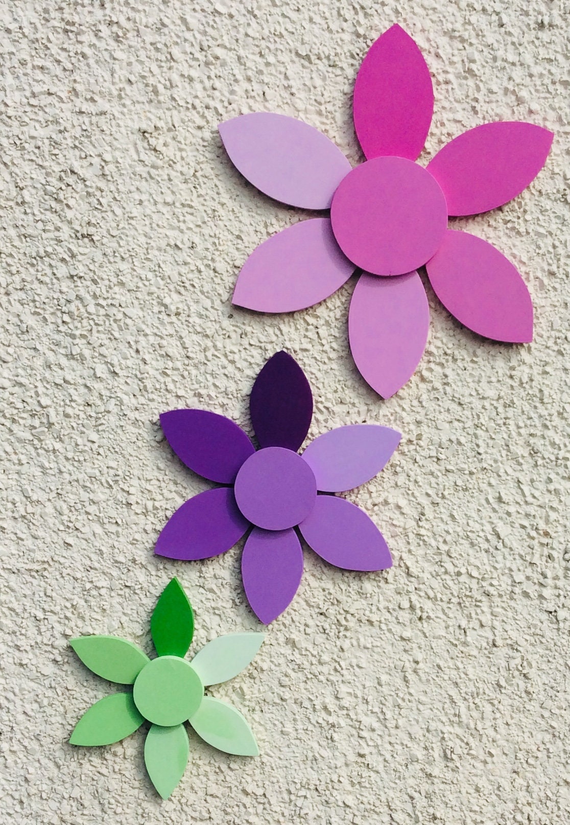 Beautiful Wooden Flower 28CM Garden Decor Colourful Outdoor | Etsy