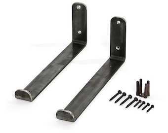 30 cm Supports en acier enduit noir Supports noirs Supports d'étagère d'échafaudage