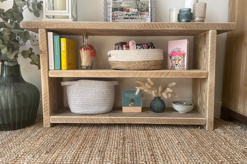 Wooden Handmade Rustic Reclaimed Shoe Bench Shoe Storage Hallway Storage Hallway Bench image 1