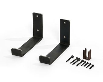 15cm Brackets in coated black steel Black brackets Scaffolding shelf brackets