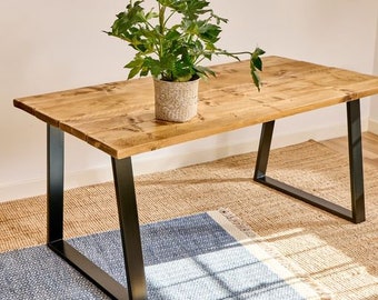 Beautiful Reclaimed Wood Dining table WITH Trapezium legs