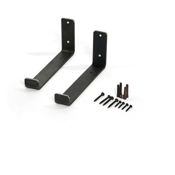 22 cm Supports en acier enduit noir Supports noirs Supports d'étagère d'échafaudage