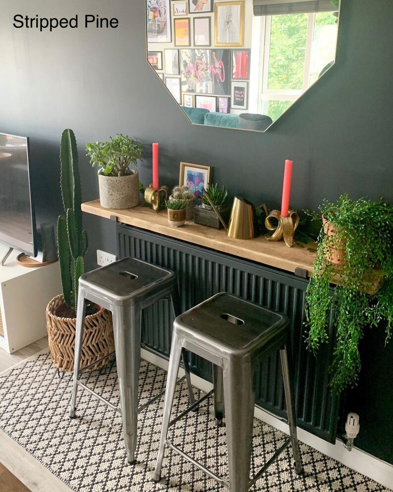 Radiator Shelf Rustic Wooden Handmade Reclaimed Recycled Etsy UK