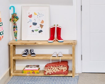 Rustic Handmade Storage Bench