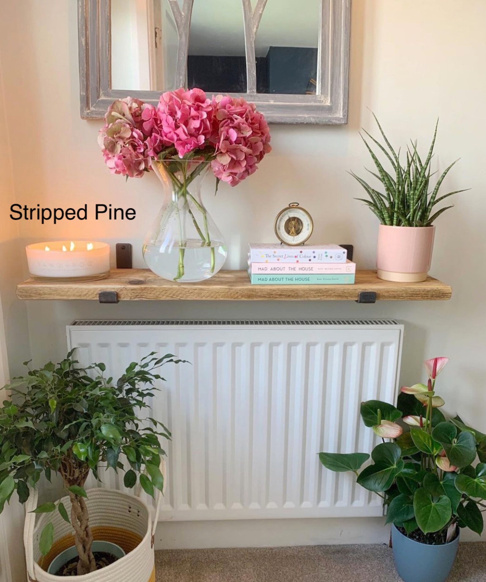 Radiator Shelf Rustic Wooden Handmade Reclaimed Recycled Etsy UK