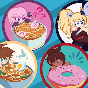Danganronpa 1-pins knoppen! - Foodganronpa