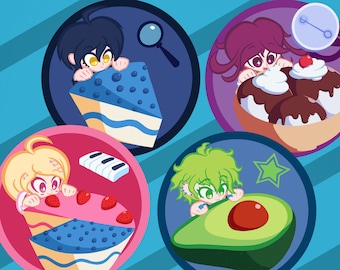 Danganronpa V3 Pin Buttons! - Foodganronpa V3