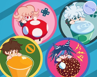 Danganronpa 2 Pin Buttons! - Foodganronpa 2