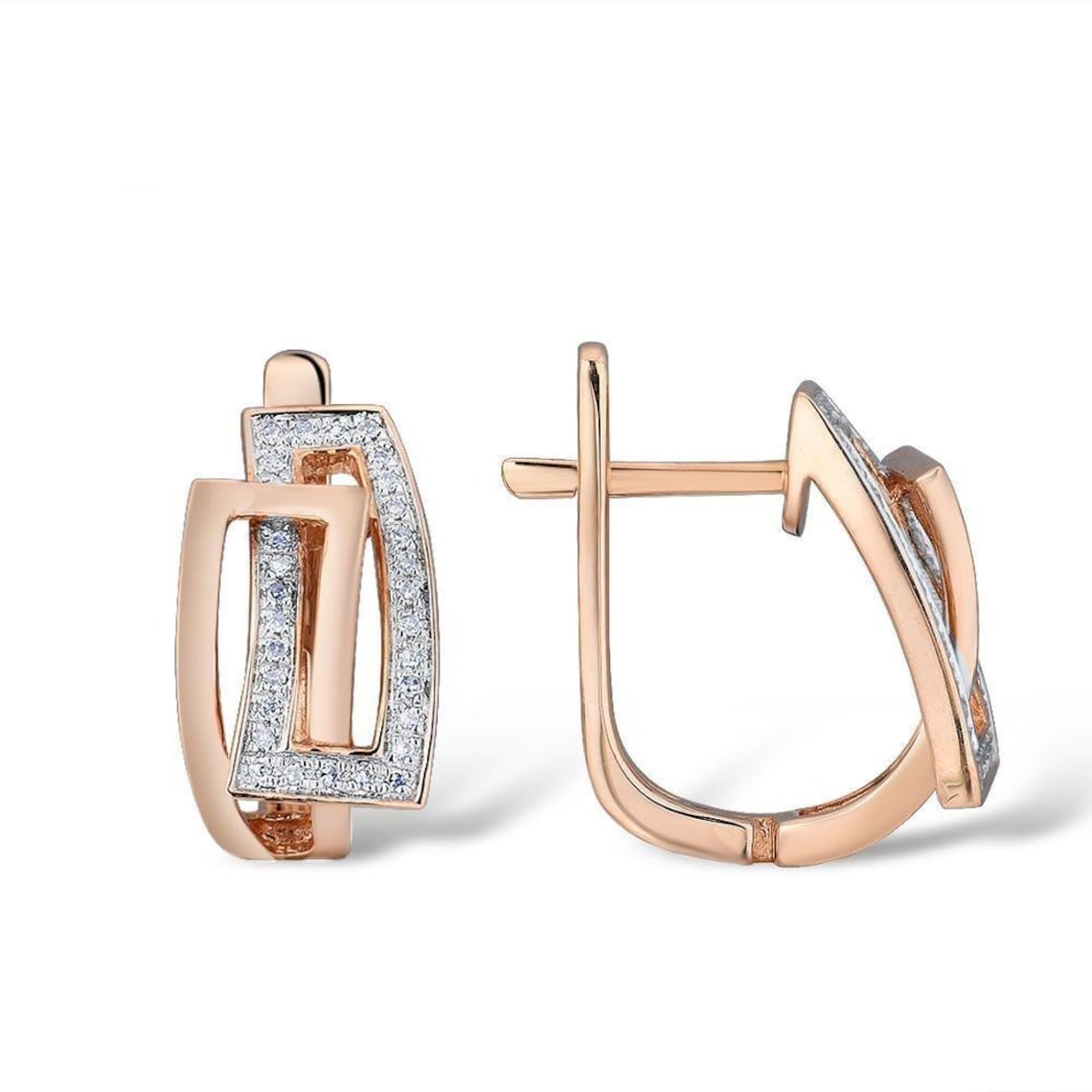 Real diamond earring sparkling natural diamond clip on | Etsy