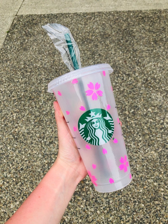 Customized Starbucks Tumbler Venti Reusable Cold Cup Cherry Etsy