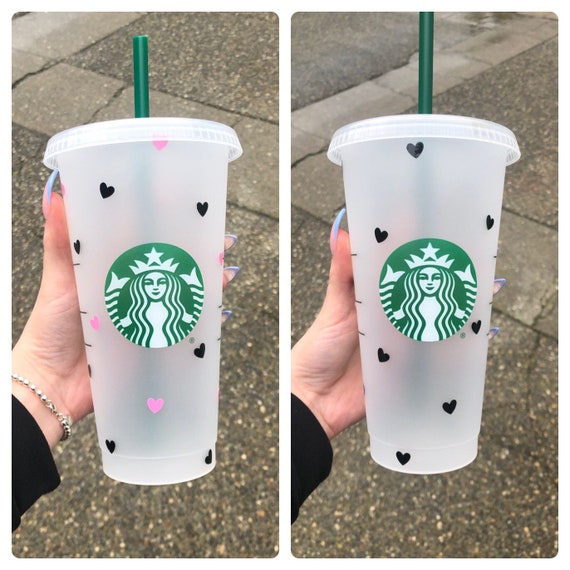 mini hearts starbucks cold cup